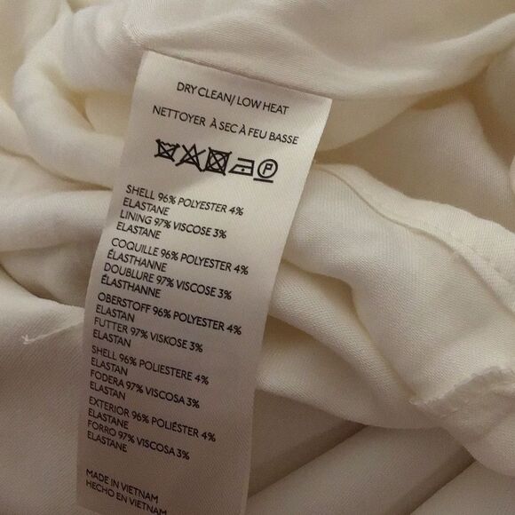 NWT Anthropologie BHLDN Maya Long-Sleeve Twist Satin Mini Dress Ivory - Picture 10 of 16